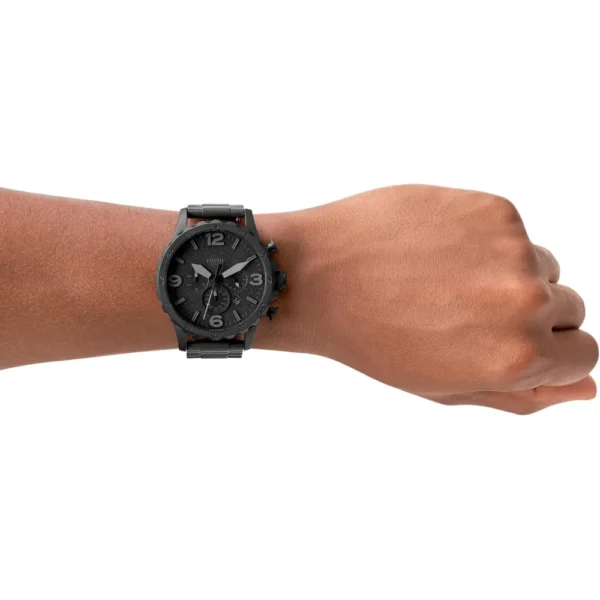 Fossil JR1353 reloj para hombre Nate cronógrafo de acero inoxidable | 50 mm - Negro