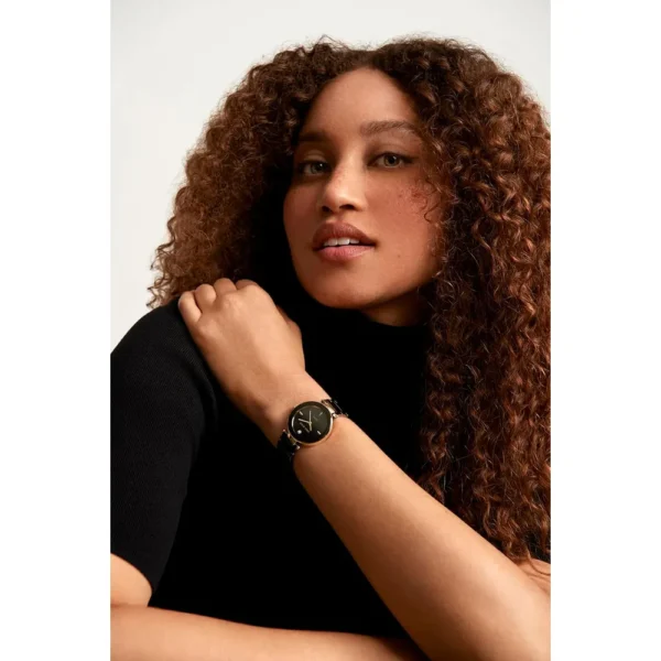 Anne Klein AK/1018RGRD reloj para mujer de cerámica | 30 mm - Dark/Oro