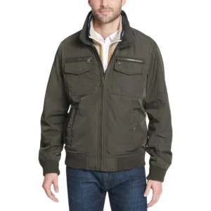 TOMMY HILFIGER CASACA BOMBER PARA HOMBRE | M | Military Green