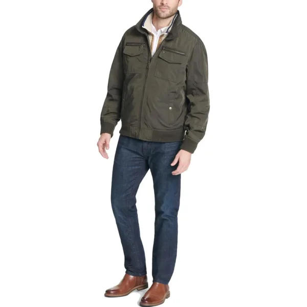 TOMMY HILFIGER CASACA BOMBER PARA HOMBRE | X-Small | Military Green