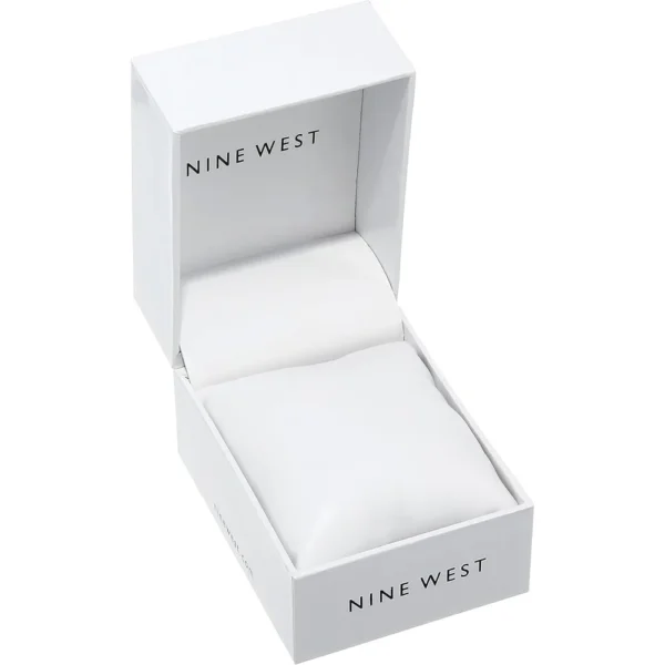 Nine West NW/1678 reloj femenino con pulsera rubberized | 42 mm - Blanco
