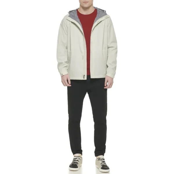TOMMY HILFIGER CASACA LIGERA Y TRANSPIRABLE CON CAPUCHA PARA HOMBRE | L | Colored Ice