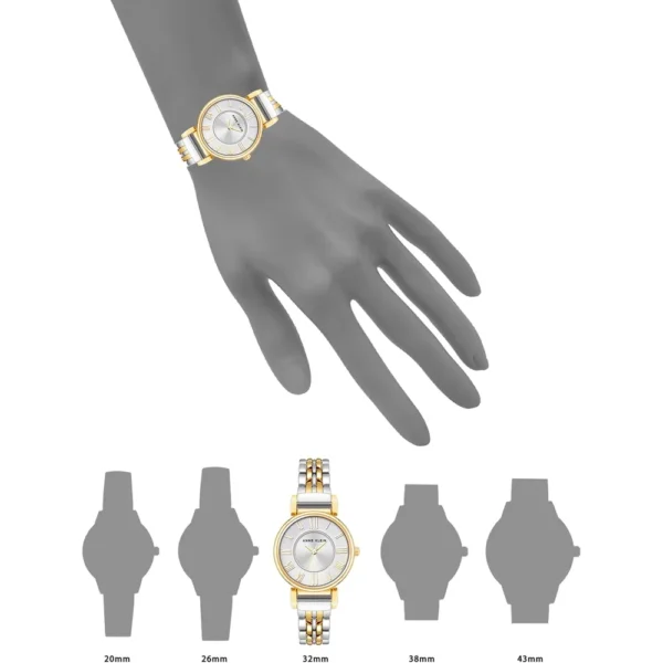 Anne Klein AK/2159SVSV reloj para mujer | 30 mm - Plateado/Oro