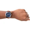 Fossil ME3099 reloj Grant para hombre con cronógrafo | 44 mm - Silver/Blue