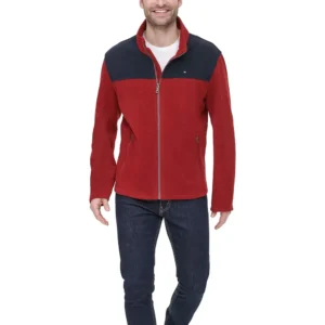 TOMMY HILFIGER CASACA CLÁSICA DE VELLÓN PARA HOMBRE | S | Navy Blue/Red