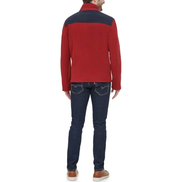 TOMMY HILFIGER CASACA CLÁSICA DE VELLÓN PARA HOMBRE | S | Navy Blue/Red