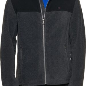 TOMMY HILFIGER CASACA CLÁSICA DE VELLÓN PARA HOMBRE | L | Black/Charcoal