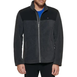 TOMMY HILFIGER CASACA CLÁSICA DE VELLÓN PARA HOMBRE | M | Black/Charcoal