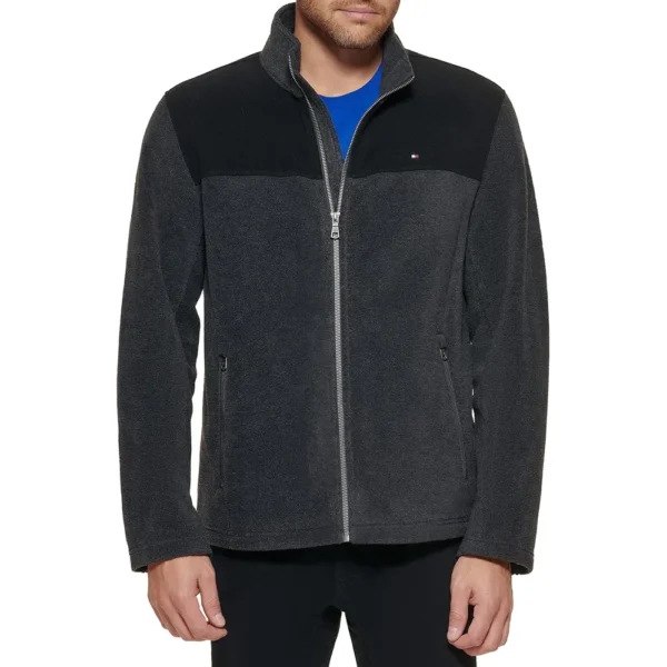 TOMMY HILFIGER CASACA CLÁSICA DE VELLÓN PARA HOMBRE | M | Black/Charcoal