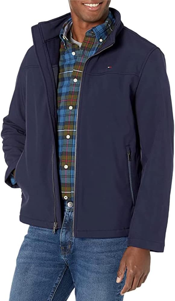 b075mknx9y_0.jpeg TOMMY HILFIGER CASACA ACTIVE SOFTSHELL PARA HOMBRE | L | Midnight