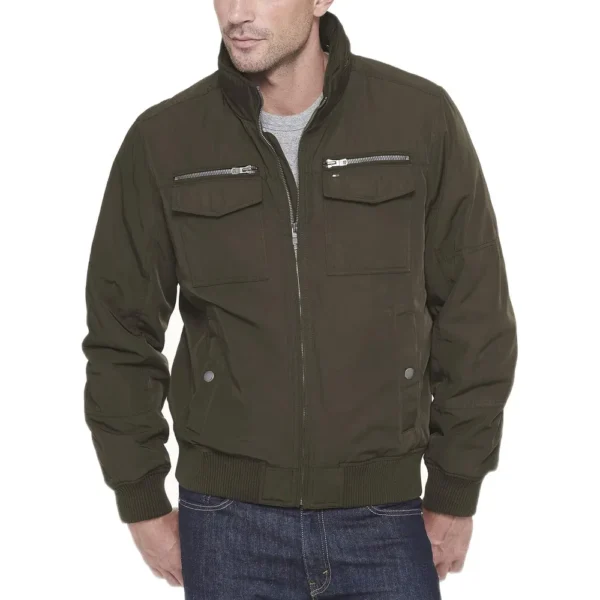 b07gzkq7x9_0_webp.webp TOMMY HILFIGER CASACA BOMBER PARA HOMBRE | S | Military Green Without Filler