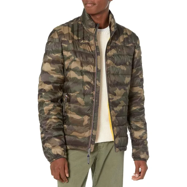 TOMMY HILFIGER CASACA ACOLCHADA ULTRALIGERA PARA HOMBRE | Medium | Camouflage