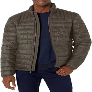 TOMMY HILFIGER CASACA ACOLCHADA ULTRALIGERA PARA HOMBRE | XL | Green Olive