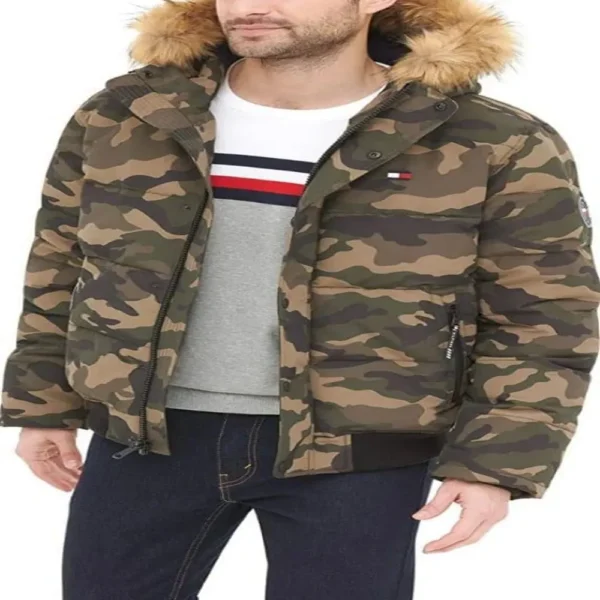 TOMMY HILFIGER CASACA DE ESMÓQUEL PARA HOMBRE | XL | Camouflage