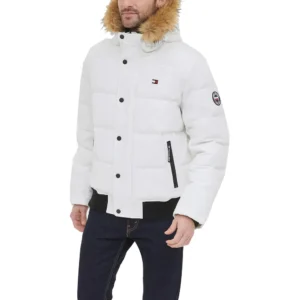 b07xvyryfl_0_webp.webp TOMMY HILFIGER CASACA DE ESMÓQUEL PARA HOMBRE | L | White