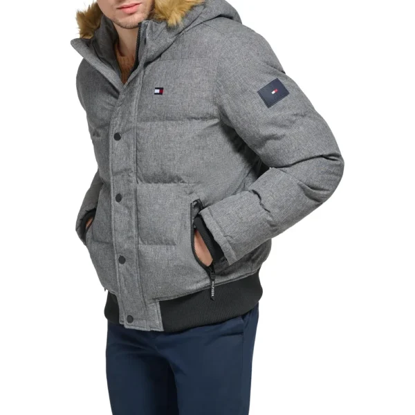 TOMMY HILFIGER CASACA DE ESMÓQUEL PARA HOMBRE | M | Heather Gray