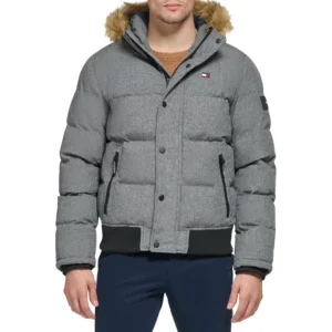 b07xvz9xvz_0_webp.webp TOMMY HILFIGER CASACA DE ESMÓQUEL PARA HOMBRE | L | Heather Gray