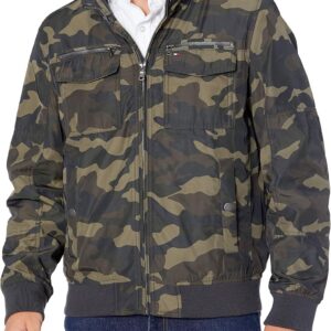 TOMMY HILFIGER CASACA BOMBER PARA HOMBRE | M | Camouflage Without Filling