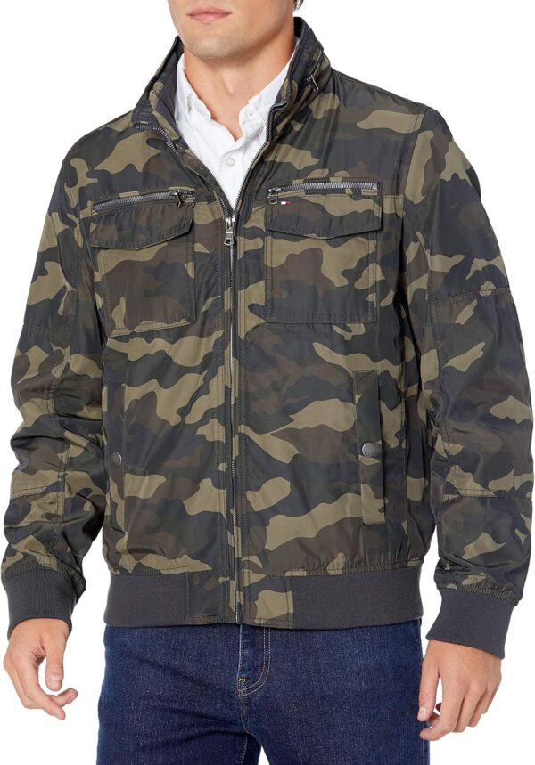 TOMMY HILFIGER CASACA BOMBER PARA HOMBRE | M | Camouflage Without Filling