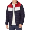 b08c7x87zs_0_webp.webp TOMMY HILFIGER CASACA ULTRA LOFT PARA HOMBRE | L | Midnight/Ice/Red Flag Colorblock