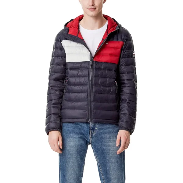 TOMMY HILFIGER CASACA ULTRA LOFT PARA HOMBRE | L | Flag Color Block