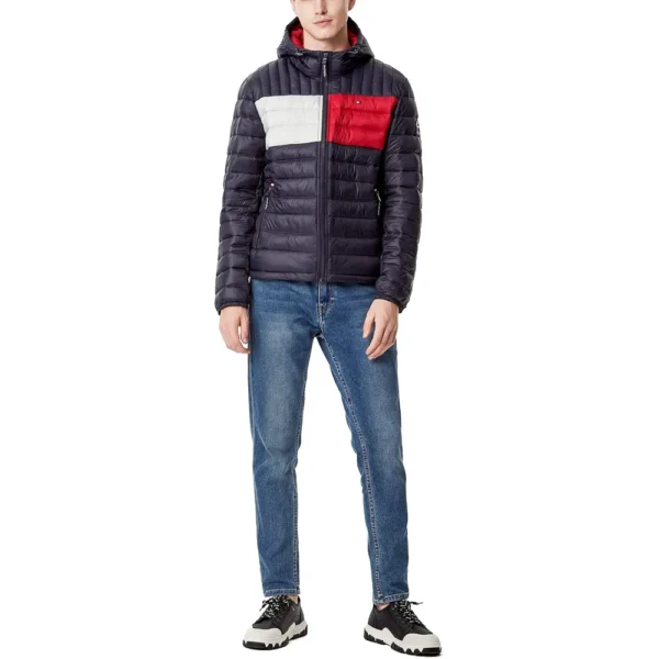 TOMMY HILFIGER CASACA ULTRA LOFT PARA HOMBRE | L | Flag Color Block