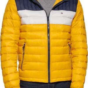 b08c7xhrvj_0.jpeg TOMMY HILFIGER CASACA ULTRA LOFT PARA HOMBRE | XL | Yellow Tricolor Stripes