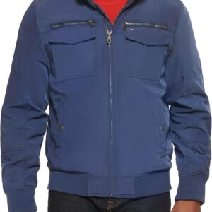 b08c7ydcl5_0.jpeg TOMMY HILFIGER CASACA BOMBER PARA HOMBRE | S | Halogen Blue Unfilled