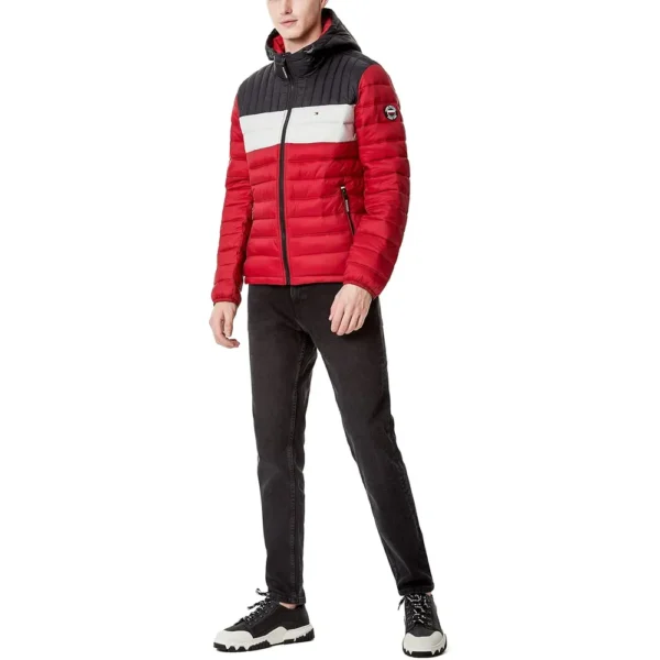 b08c7yhtgw_2_webp.webp TOMMY HILFIGER CASACA ULTRA LOFT PARA HOMBRE | S | Black/Ice/Red Color Block