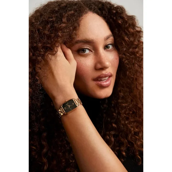 Anne Klein AK/3774BKGB reloj femenino con brazalete | 24 mm - Dorado/Negro