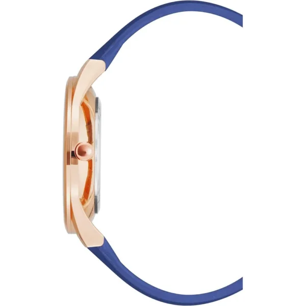 Nine West NW/1995SVBK reloj elegante con correa | 36 mm - Azul marino/Rosa dorado