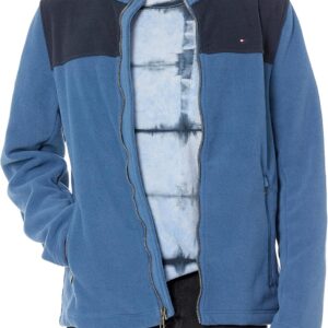 TOMMY HILFIGER CASACA CLÁSICA DE VELLÓN PARA HOMBRE | S | Navy Blue/Royal Blue