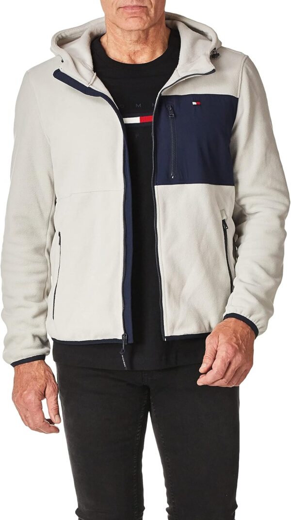 TOMMY HILFIGER CASACA DE FORRO POLAR PARA HOMBRE | S | Mixed Media Navy/Ice