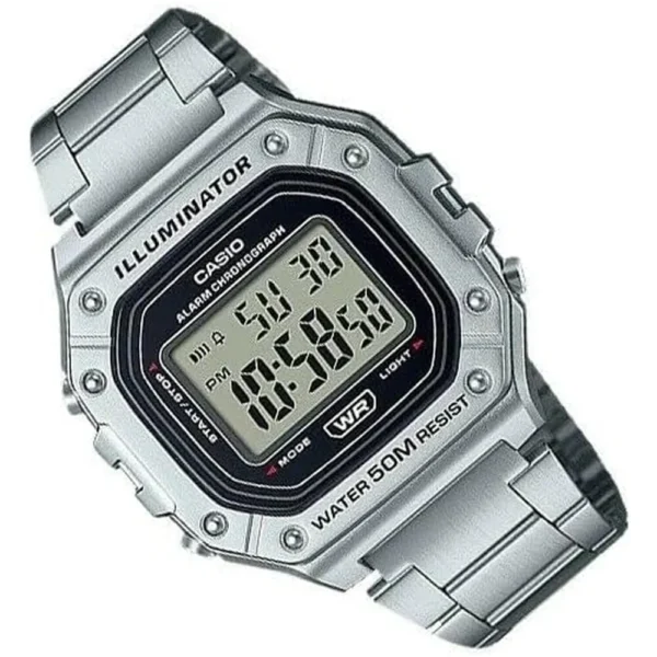 RELOJ CASIO W218H DIGITAL HOMBRE - Plata