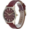 Nine West NW/1995SVBK reloj elegante con correa | 36 mm - Borgoña/ dorado