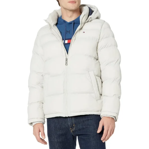 TOMMY HILFIGER CASACA DE PLUMÓN PARA HOMBRE | L | Ice (New Ice)