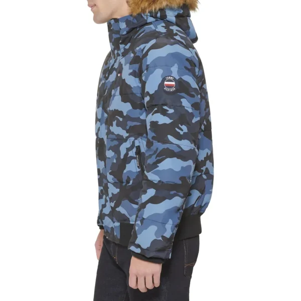 TOMMY HILFIGER CASACA DE ESMÓQUEL PARA HOMBRE | XL | Blue Camouflage