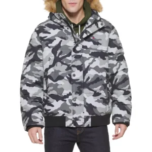 TOMMY HILFIGER CASACA DE ESMÓQUEL PARA HOMBRE | S | Grey Camouflage