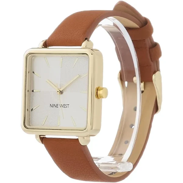 Nine West NW/2670GPWT reloj para dama con correa elegante | 31 mm - Marrón/Oro