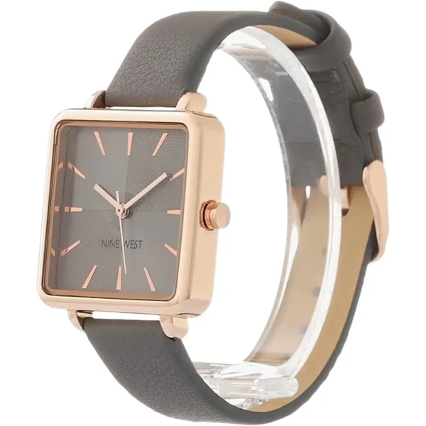 Nine West NW/2670GPWT reloj para dama con correa elegante | 31 mm - Gris/Oro rosa