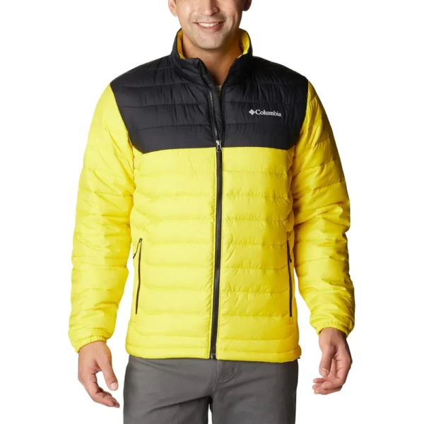 COLUMBIA POWDER LITE CASACA PARA HOMBRE | X-Large | Lime Green Laser, Black
