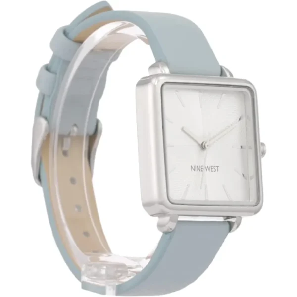 Nine West NW/2670GPWT reloj para dama con correa elegante | 31 mm - Celeste/Plateado