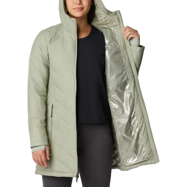 b0b1nw4q9f_2_webp.webp COLUMBIA FIRST GENERATION HEAVENLY CASACA LARGA CON CAPUCHA MUJER | S | Safari