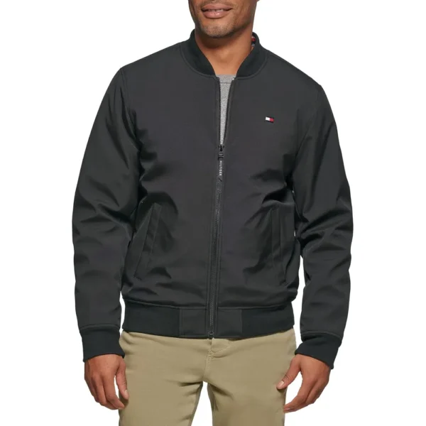 TOMMY HILFIGER CASACA BOMBER VARSITY PARA HOMBRE | XL | Black/Black