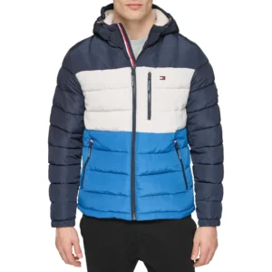 TOMMY HILFIGER CASACA ACOLCHADA PARA HOMBRE | L | Blue Combo Technology