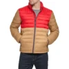 TOMMY HILFIGER LEGACY ULTRA LOFT CASACA PARA HOMBRE | M | Khaki/Red Color Block
