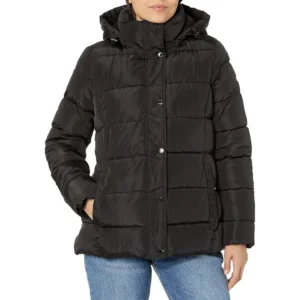 TOMMY HILFIGER CASACA ACOLCHADA CORTA CON CREMALLERA MUJER | X-Large | Black