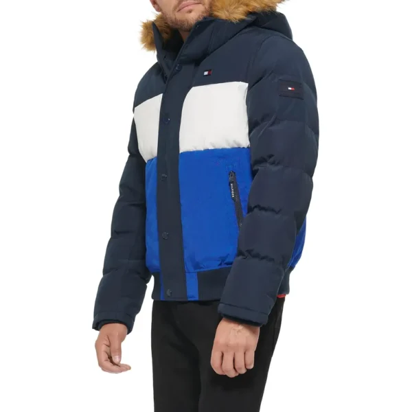 TOMMY HILFIGER CASACA DE ESMÓQUEL PARA HOMBRE | XL | Blue Color Block