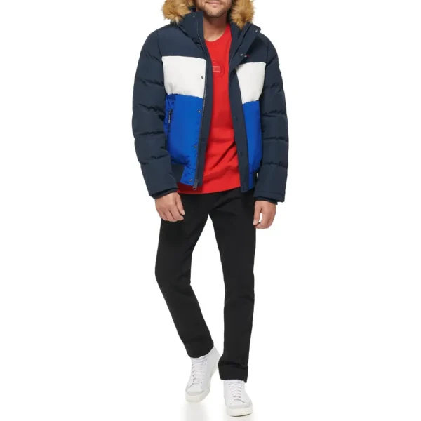 TOMMY HILFIGER CASACA DE ESMÓQUEL PARA HOMBRE | S | Blue Color Block