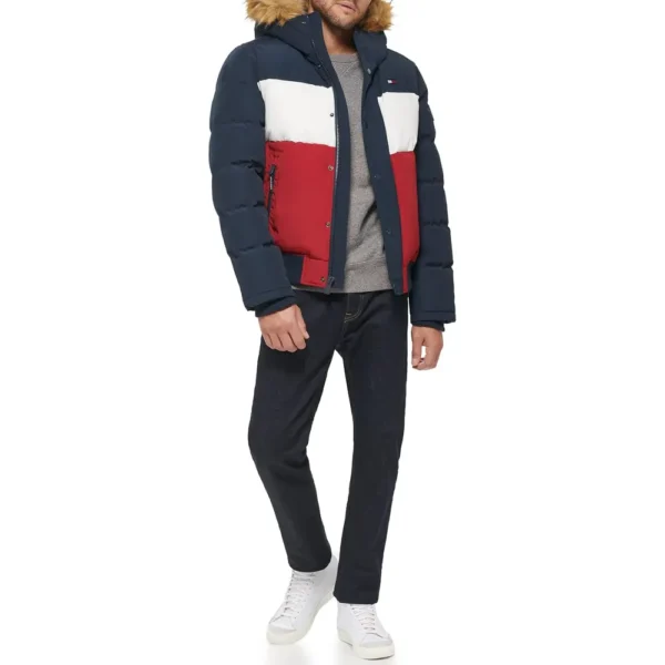 TOMMY HILFIGER CASACA DE ESMÓQUEL PARA HOMBRE | M | Midnight/Ice/Red